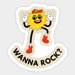 wanna rock ? Sticker